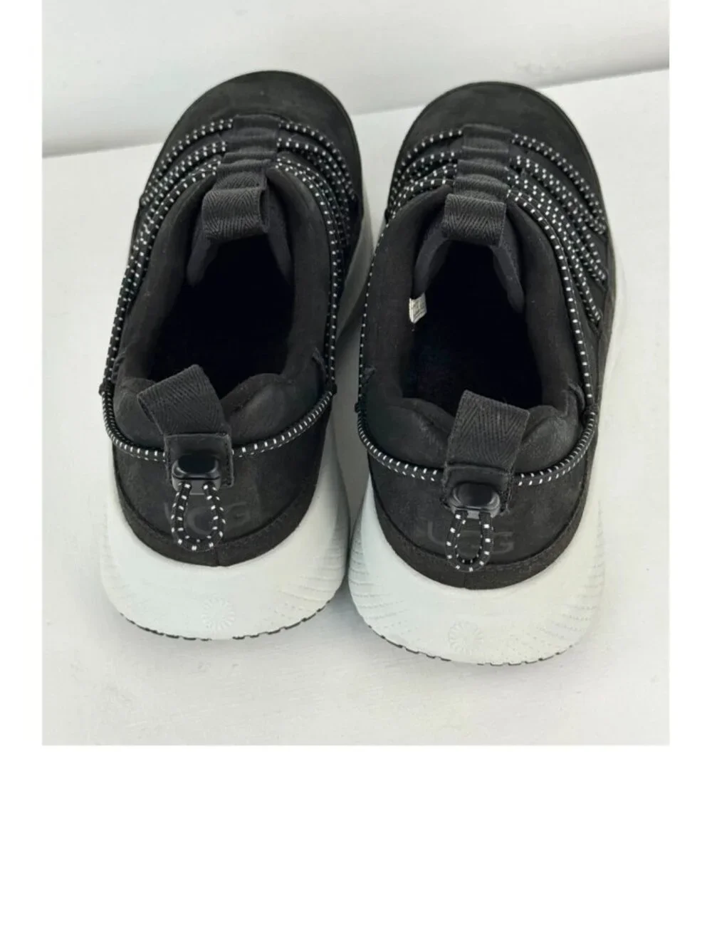 Men's 10 - UGG CA78 Heritage Trainer Nubuck Slip-On Sneaker - Black